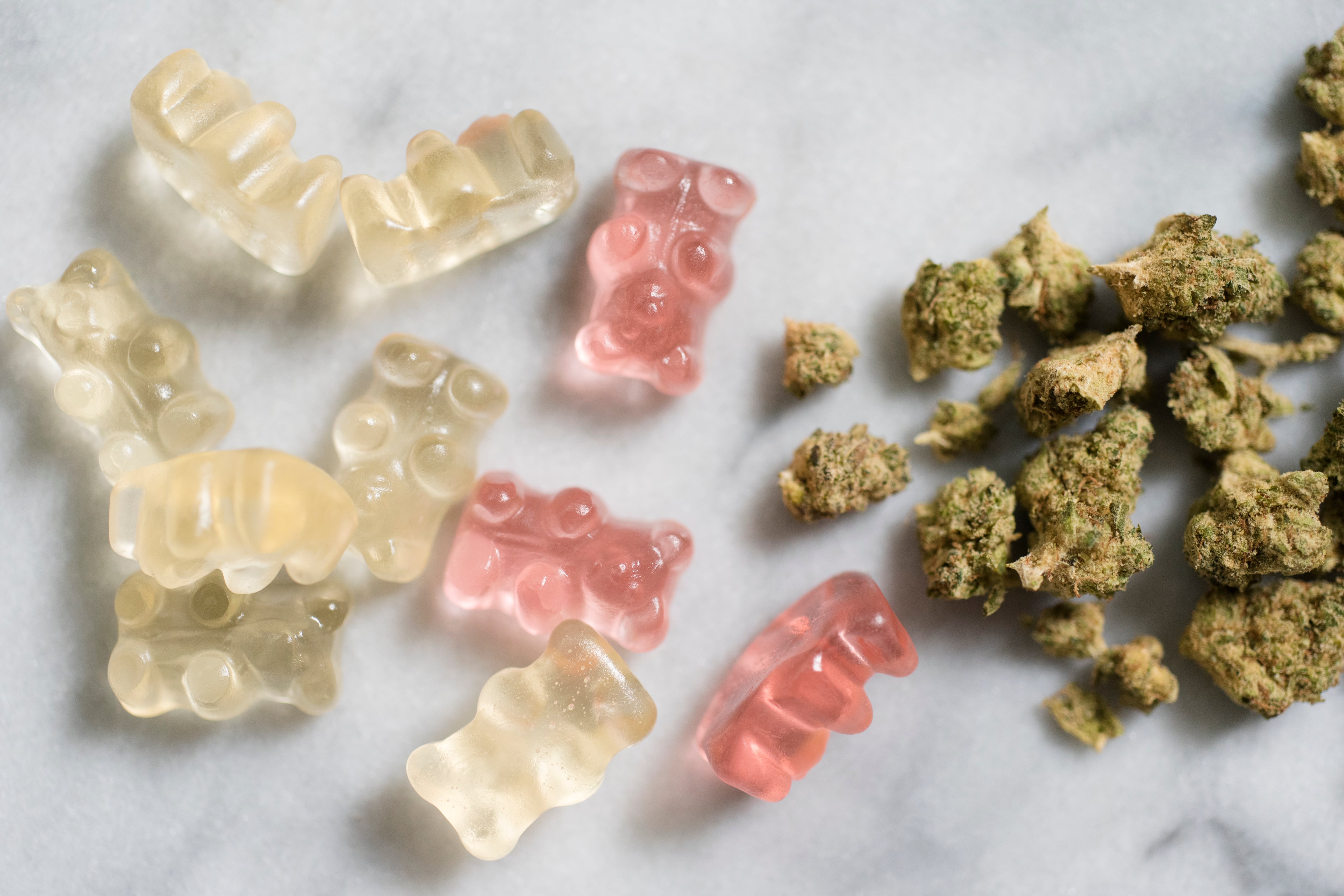 Marijuana and gummy bear edibles